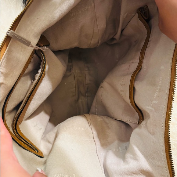 Halston Heritage Tan Pebbled Leather Hobo Bag - Picture 5 of 9